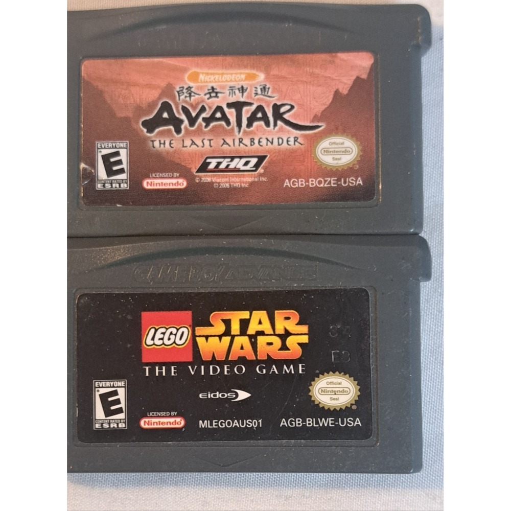 Nintendo Game Boy Advance Game Lot LEGO Star Wars Plus Avatar Last Airbender